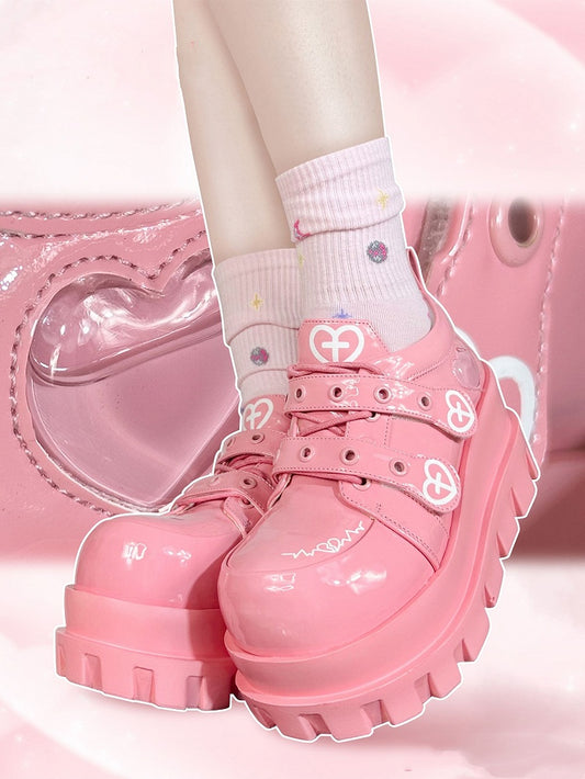 Pink Water Injected Heart Design Platforms