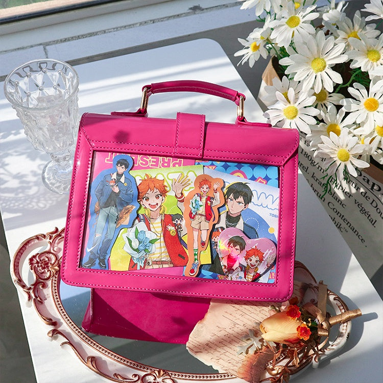 Bat Wings Design Buckle Barbie Pink Ita Shoulder Bag Barbiecore Vibe