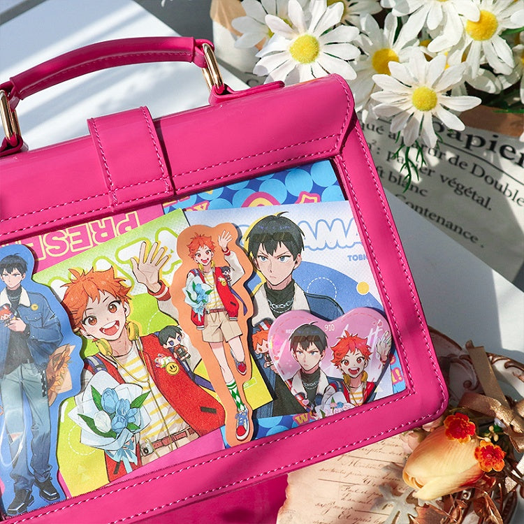 Bat Wings Design Buckle Barbie Pink Ita Shoulder Bag Barbiecore Vibe