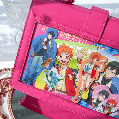 Bat Wings Design Buckle Barbie Pink Ita Shoulder Bag Barbiecore Vibe