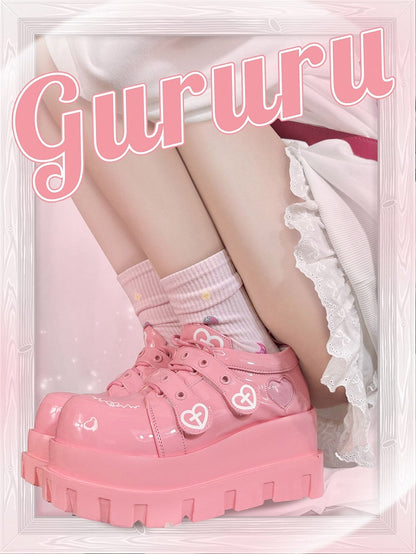 Pink Water Injected Heart Design Platforms