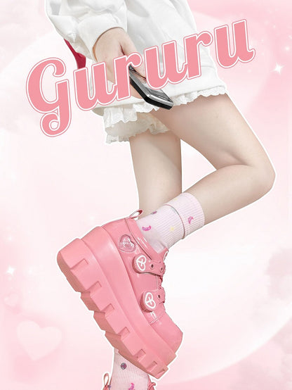 Pink Water Injected Heart Design Platforms