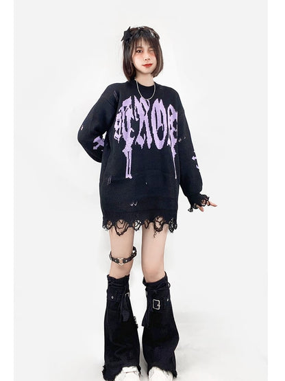 Black Cross Design Denim Flared Leg Sleeves