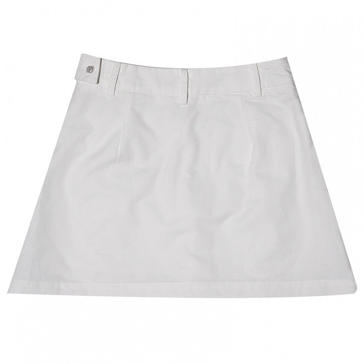 Clearance - Size L for Waist 72CM White Bunny Print Lace Trim Skirt