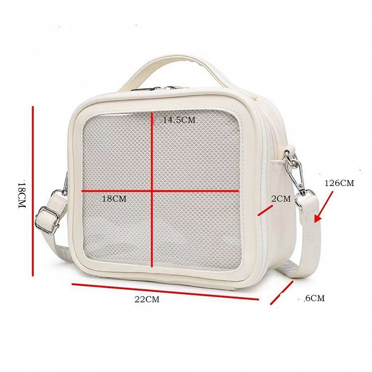 Sky Blue/Pink/Purple/White/Apricot PU Square Crossbody Ita Bag