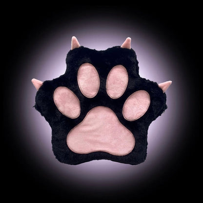 Black Plush Puppy Paw Bag
