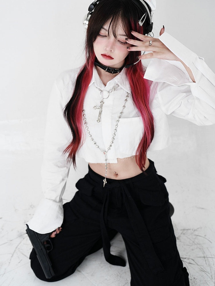 Black Low Waist Cargo Pants