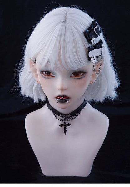 Handmade Faux Leather Sweetheart Buckle Design Hairclip