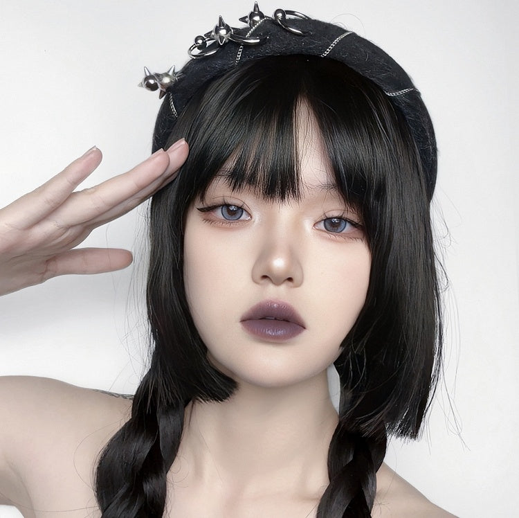 Punk Heavy Metal Chain Design Black KC