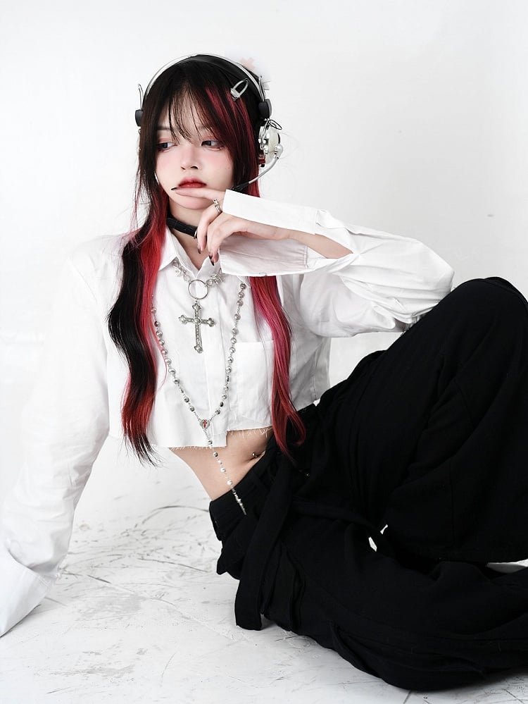 Black Low Waist Cargo Pants