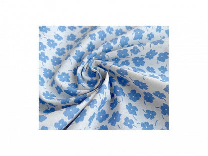 Blue Halter Neck Vintage Dress with Floral Print