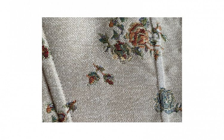 Beige Scoop Neckline Corset with Floral Pattern