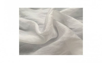 White Off-the-shoulder Neckline Vintage Dress with Flounce Hem