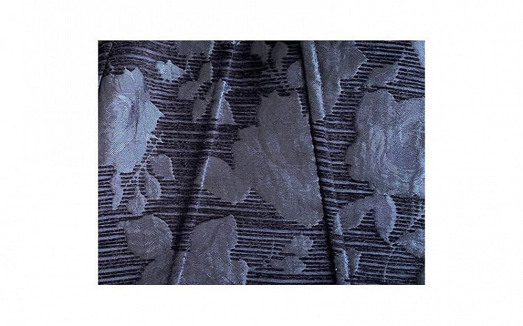 Dark Blue Scoop Neckline Corset with Floral Pattern