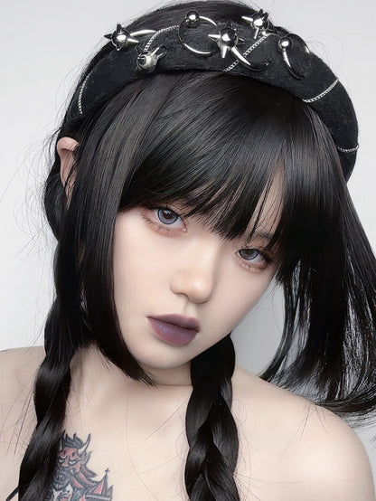 Punk Heavy Metal Chain Design Black KC