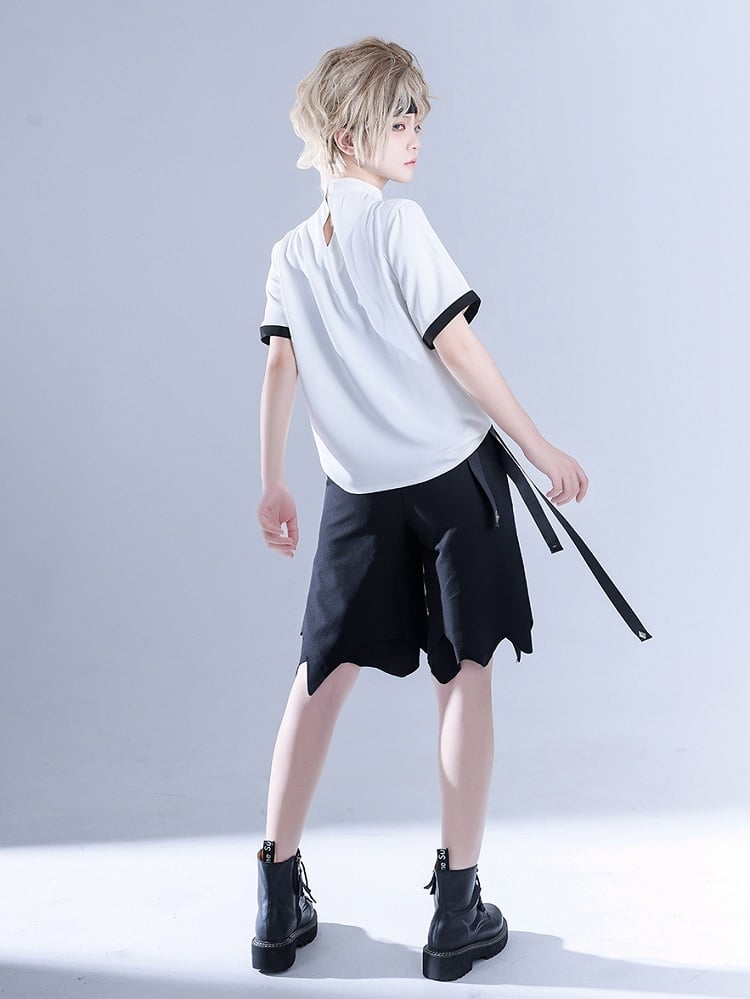 Glimpse Gossip Candlestick Embroidery Cutout Detail T-shirt