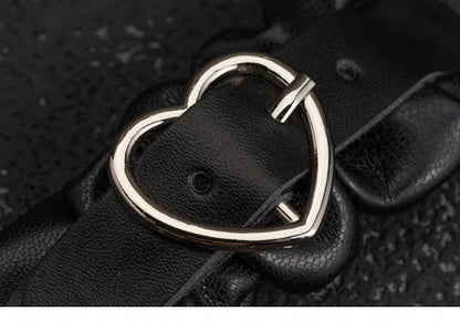 Handmade Faux Leather Sweetheart Buckle Design Hairclip