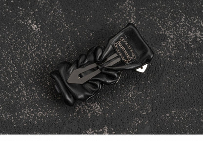 Handmade Faux Leather Sweetheart Buckle Design Hairclip