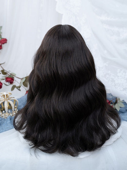 Clearance-Brown Long Wavy Synthetic Wig