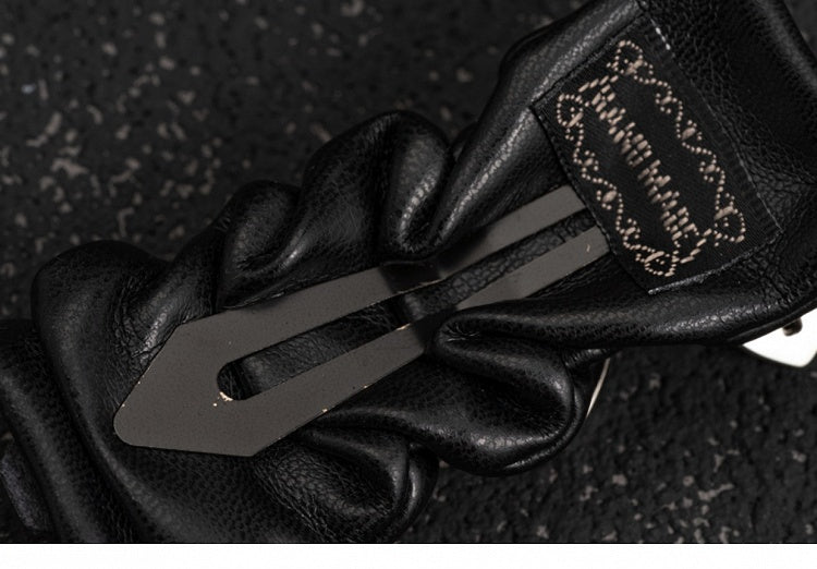 Handmade Faux Leather Sweetheart Buckle Design Hairclip