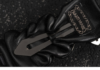 Handmade Faux Leather Sweetheart Buckle Design Hairclip