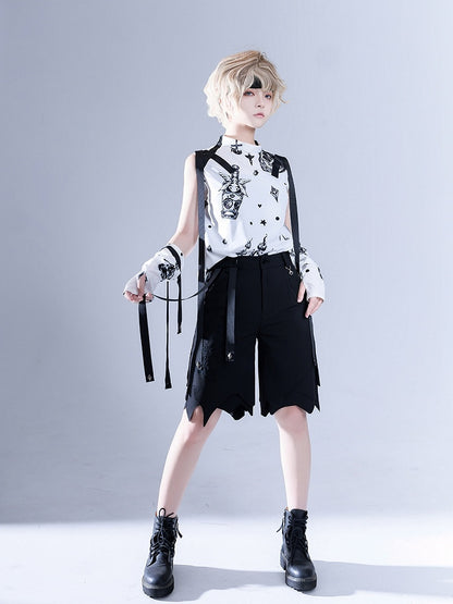 Glimpse Gossip Candlestick and Potion Bottle Print Sleeveless Top