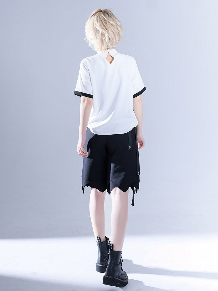 Glimpse Gossip Candlestick Embroidery Cutout Detail T-shirt