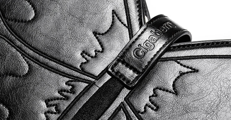 Black Butterfly Metal Chain Strap Small Version PU Crossbody