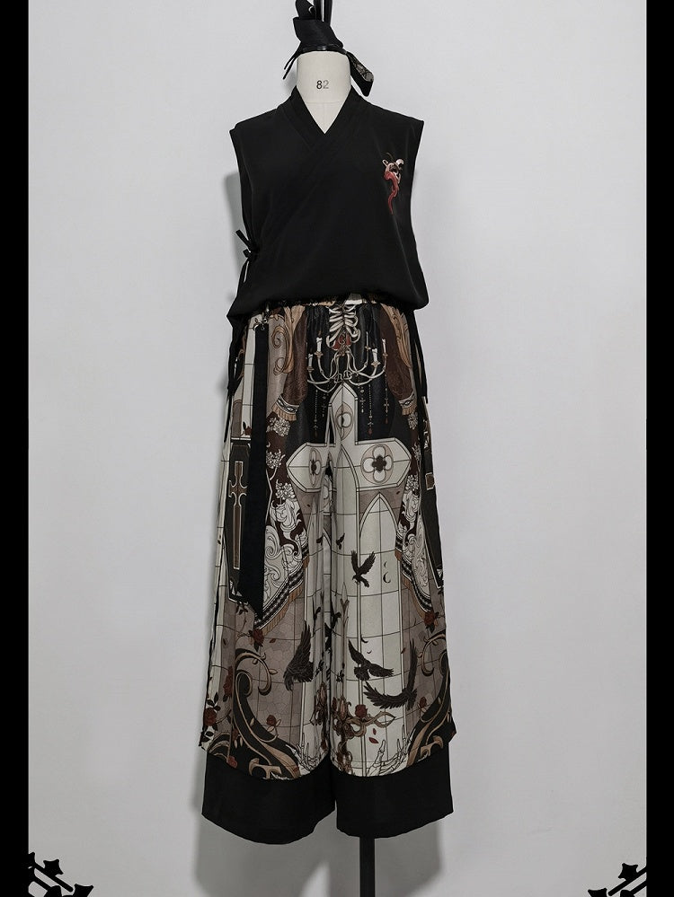 Night Command Embroidery Top