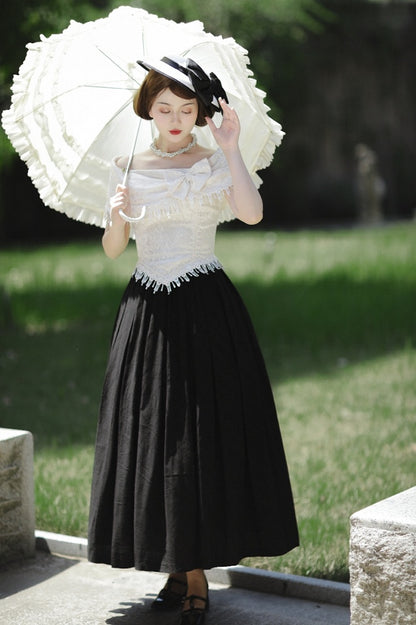 True Love Apricot Off-the-shoulder Neckline Top Asymmetrical Tassels Hemline