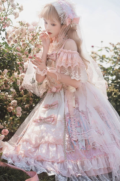 In Stock Pink Song in the Moonlight Hanayome Lolita Dress Full Set