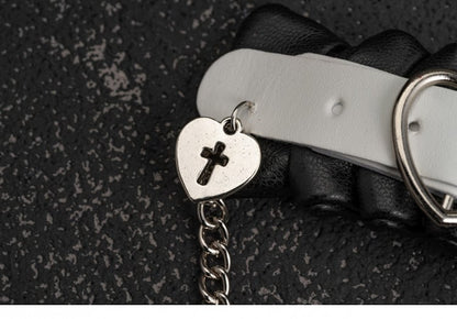 Handmade Faux Leather Sweetheart Buckle Design Hairclip