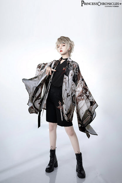 Night Command Cross Print Outerwear