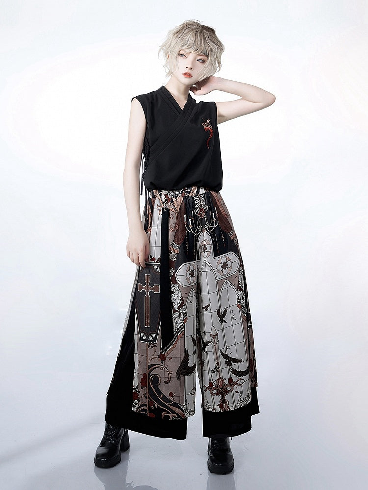 Night Command Embroidery Top