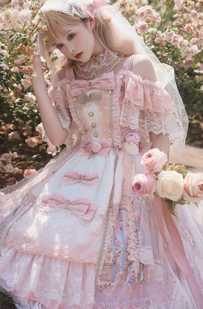 In Stock Pink Song in the Moonlight Hanayome Lolita Dress Full Set