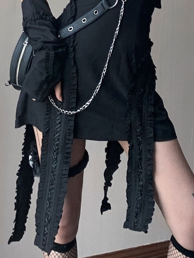 Alternative Fashion Cross Embroidery Punk Dress