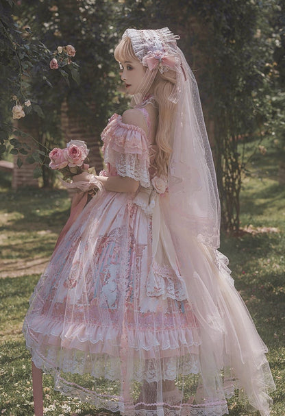 In Stock Pink Song in the Moonlight Hanayome Lolita Dress Full Set