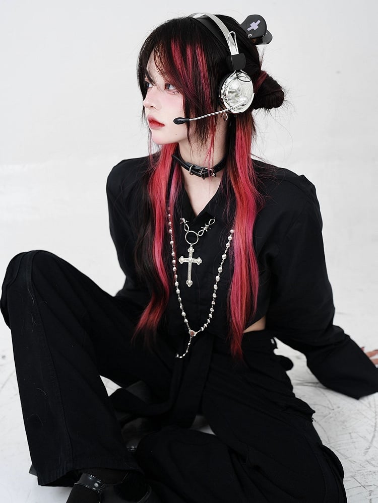 Black Low Waist Cargo Pants