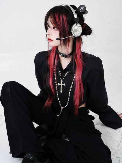 Black Low Waist Cargo Pants