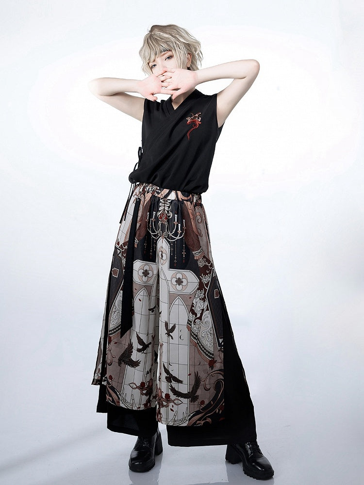 Night Command Embroidery Top