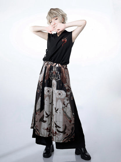 Night Command Embroidery Top