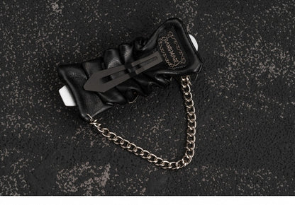 Handmade Faux Leather Sweetheart Buckle Design Hairclip