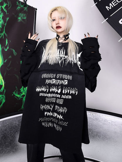 Metal Crescent Moon Chain Design Black/Red PU Choker