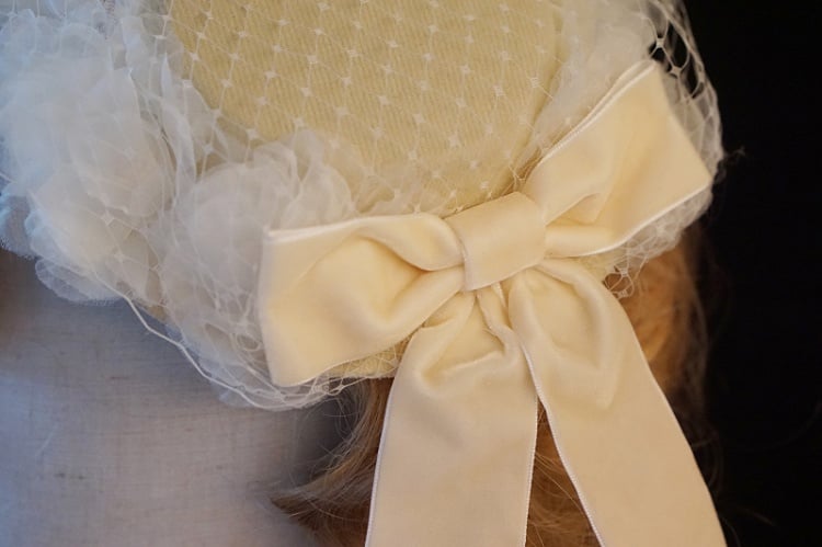 6 Color Options Handmade Floral Design Veil Mini Hat