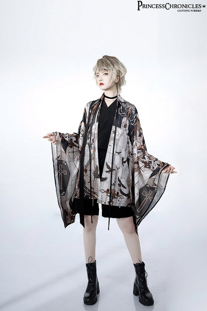 Night Command Cross Print Outerwear