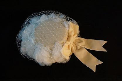 6 Color Options Handmade Floral Design Veil Mini Hat