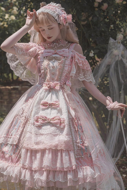 In Stock Pink Song in the Moonlight Hanayome Lolita Dress Full Set