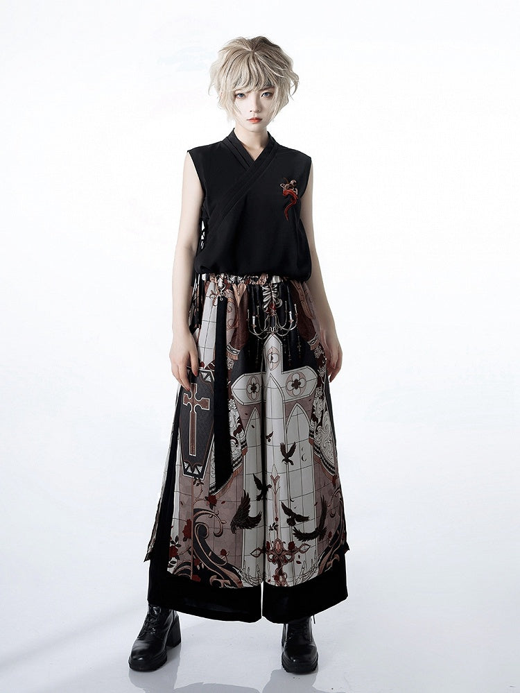 Night Command Embroidery Top