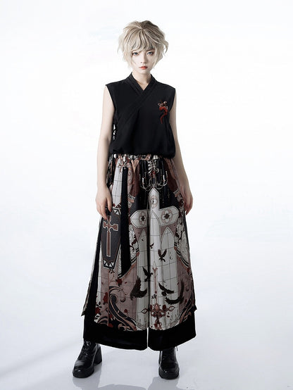 Night Command Embroidery Top