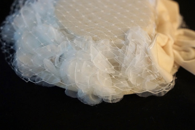 6 Color Options Handmade Floral Design Veil Mini Hat